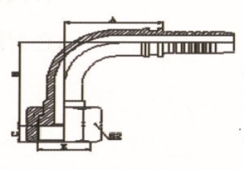 90°ORFS内螺纹平面 ISO 12151-1-SAE J516