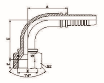 90°美制JIC内螺纹74°内锥面 SAE J514